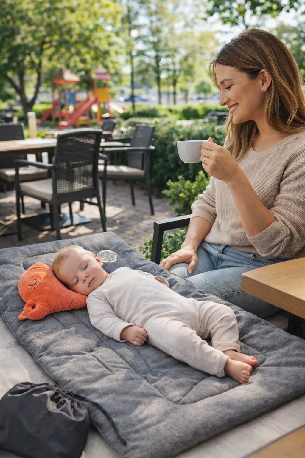 Baby Travel Changing Mat and Play Mat - Soft Padded Stroller Compatible Mattress