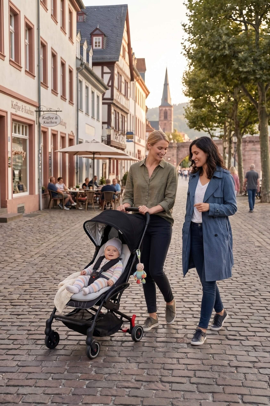 Kinderwagen- und Autositzkissen – 3D-Rosa