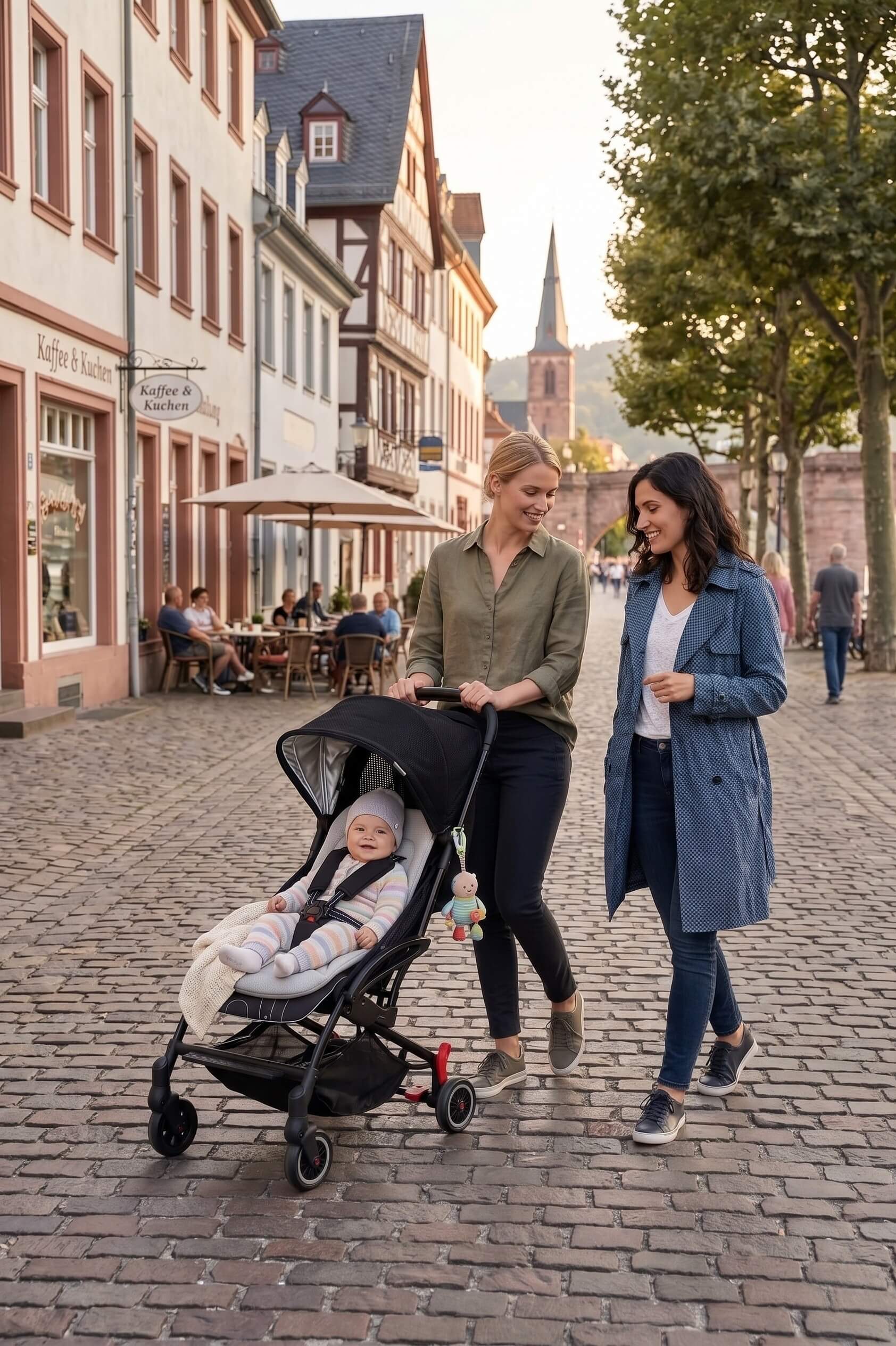 Kinderwagen- und Autositzkissen – 3D-Rosa