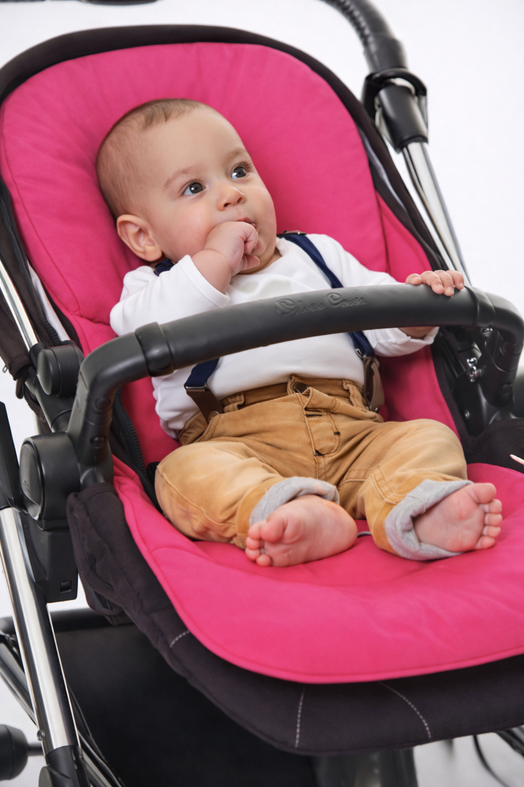 Kinderwagen- und Autositzkissen – 3D-Rosa